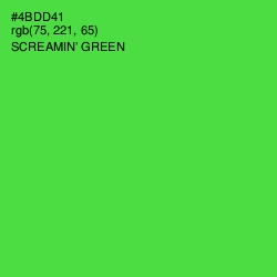 #4BDD41 - Screamin' Green Color Image